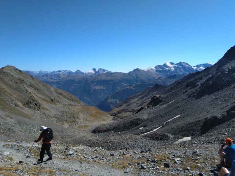 Descent from Augstbordpass near the end of the Walkers' Haute Route