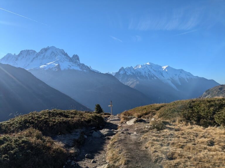 View of Mont Blanc from the Aiguillette des Posettes